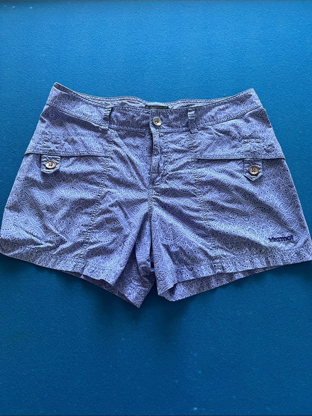Marmot Women's Light Purple Patterned Athletic Shorts